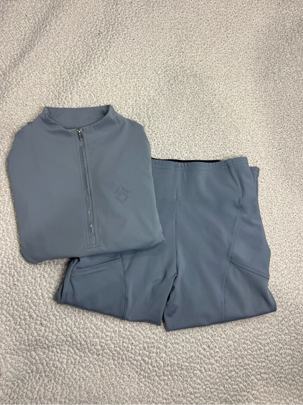 Aztec Diamond Ash Blue Core Set - Base Layer & Riding Leggings S